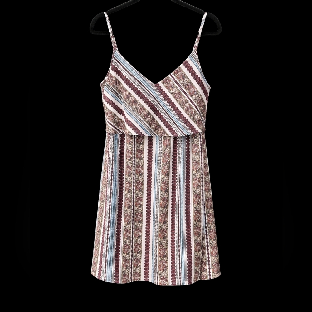 Boho Festival Striped Mini Dress | Studio II‎ | S
